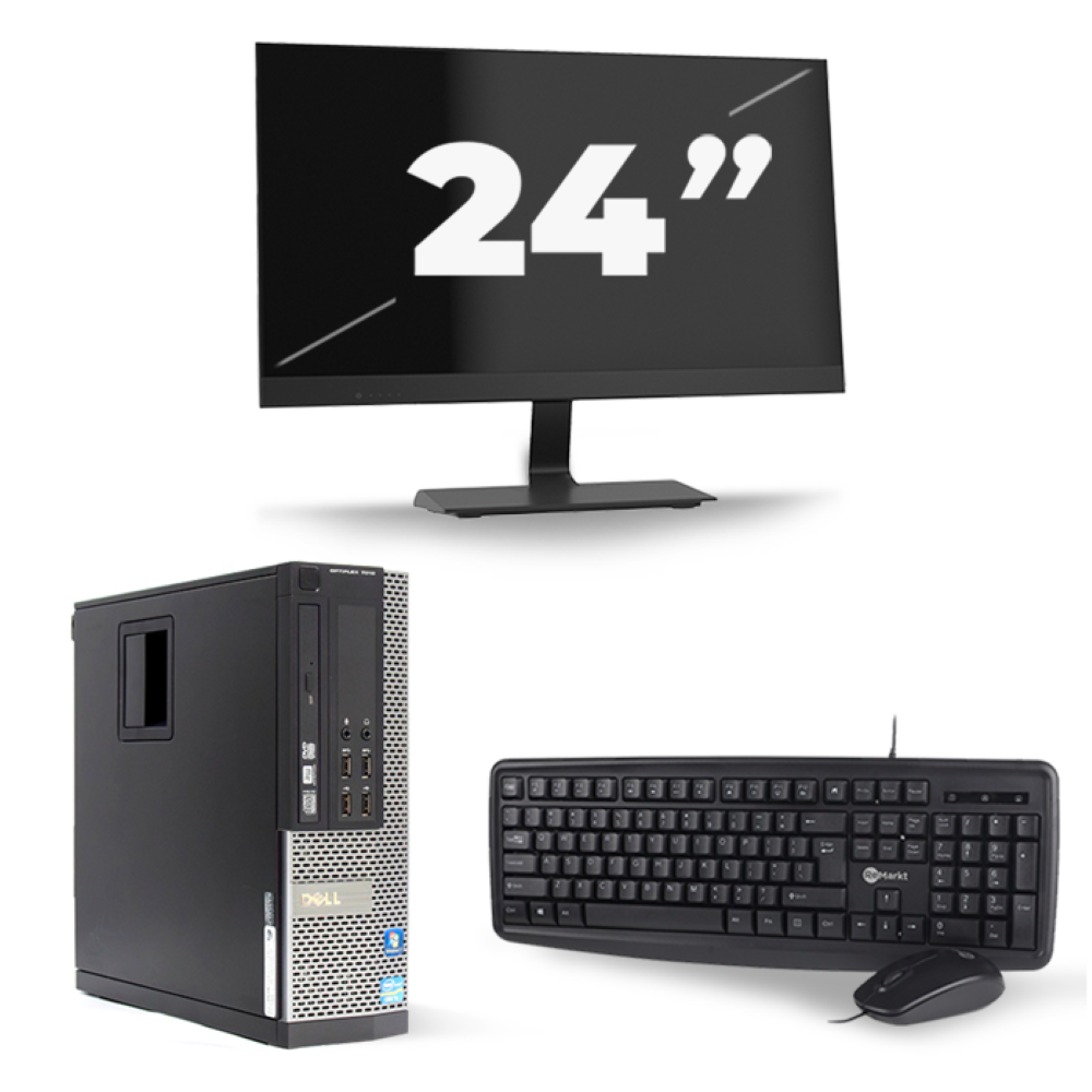 Dell Optiplex 7010 SFF - Intel Core i7-3e Generatie - 16GB RAM - 256GB SSD - Windows 10 + 1x 24 inch Monitor