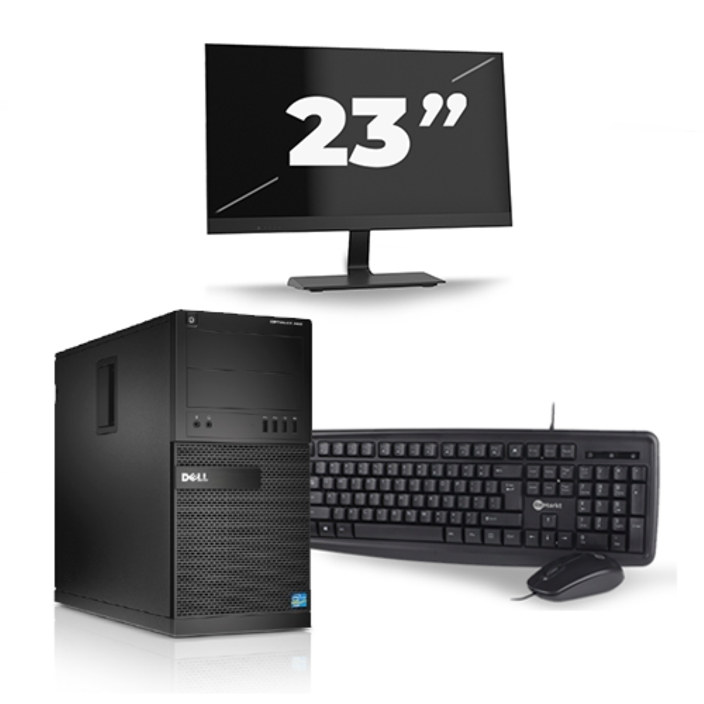 Dell Optiplex XE2 Micro Tower - Intel Core i7-4e Generatie - 16GB RAM - 256GB SSD - Windows 10 + 1x 23 inch Monitor