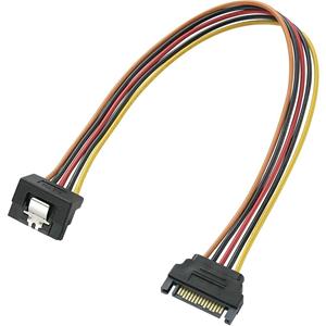 Stroom Verlengkabel [1x SATA-stroomstekker - 1x SATA-stroombus] 0.30 m Zwart, Rood, Geel