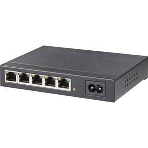 CE Conrad 5-poorts Gigabit switch metaal/magnetisch met ingebouwde netvoeding