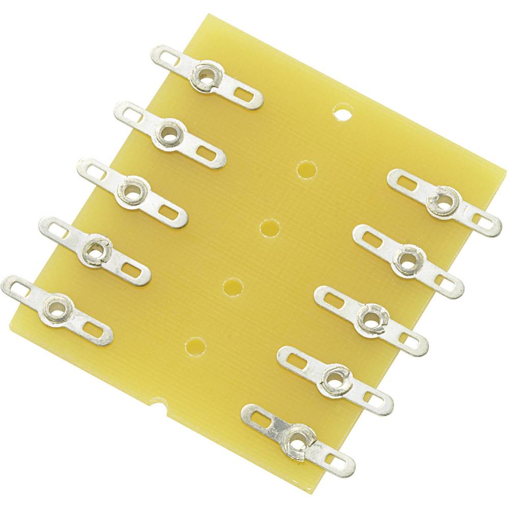 Soldeerlijst Dubbele rij Totaal aantal polen 10 Epoxide (l x b x h) 43 x 38 x 1.6 mm 1 stuk(s)