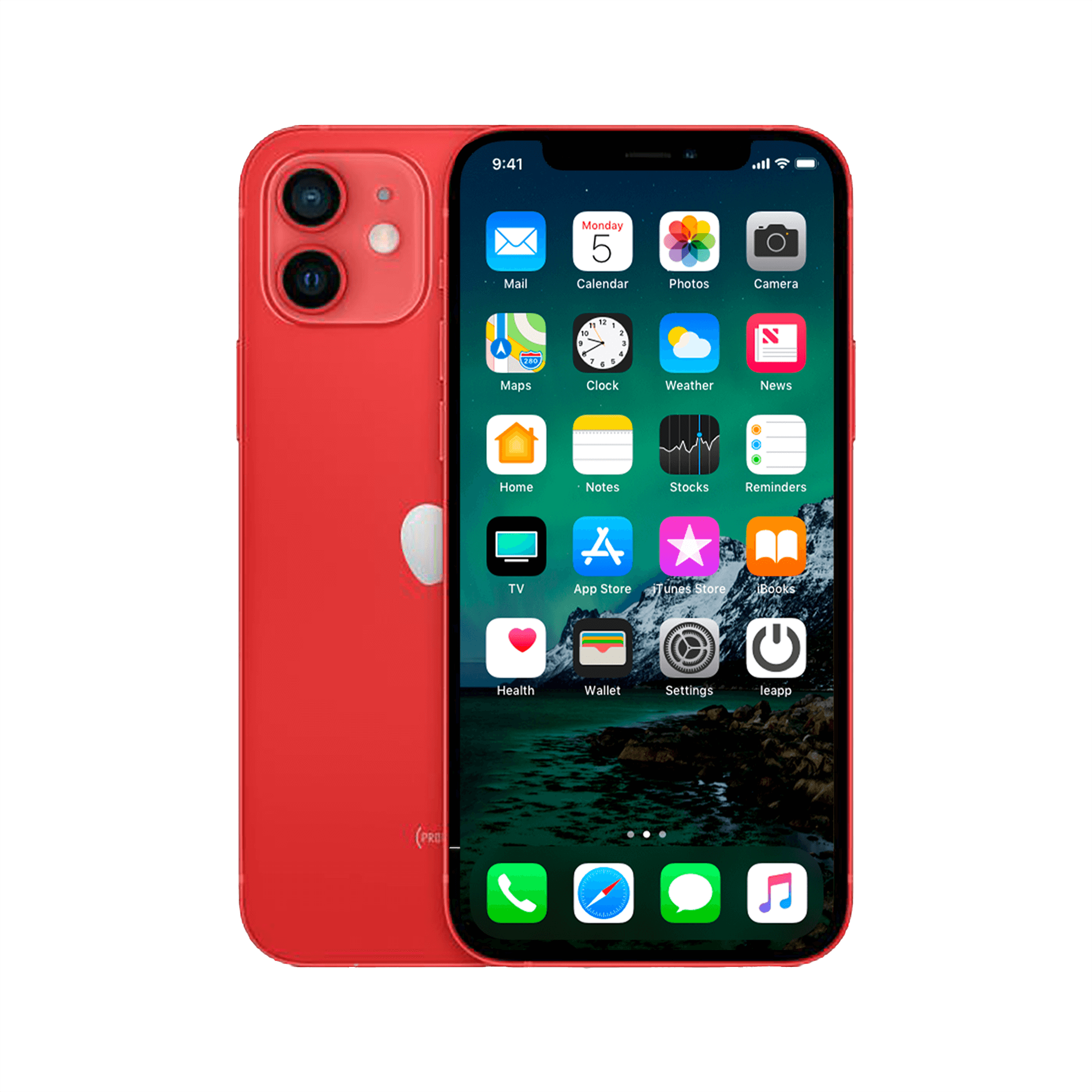 Refurbished iPhone 12 64 GB Rood Als nieuw + Nieuwe batterij