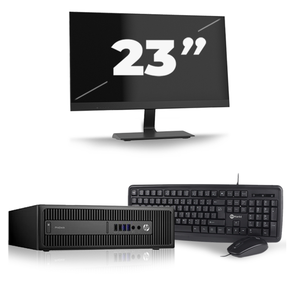 HP ProDesk 600 G2 SFF - Intel Core i7-6e Generatie - 16GB RAM - 256GB SSD - Windows 11 + 1x 23 inch Monitor