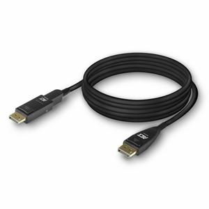 ACT AK4153 8K Hybride DisplayPort 1.4 ive Optical Cable (AOC) &VerticalLine; Afneembare Connector &VerticalLine; DisplayPort male/DisplayPort male &VerticalLine; 25 meter