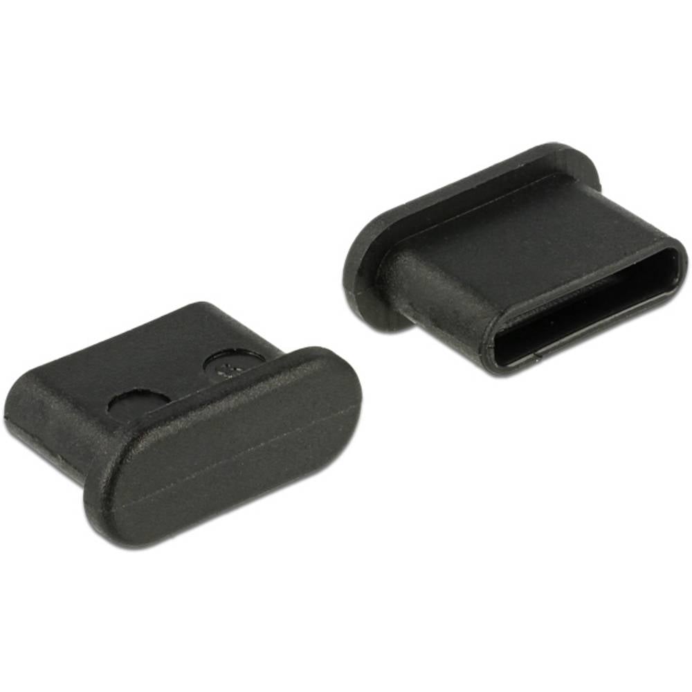 Delock 64014 64014  64014 stekkerzekering USB type-C zwart 10 stuks 1 stuk(s)