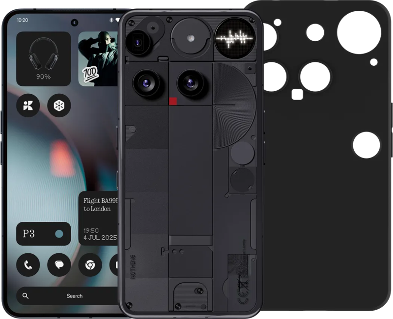 Nothing Tech Nothing Phone (3) 512GB Zwart 5G + Just in Case Back Cover Zwart