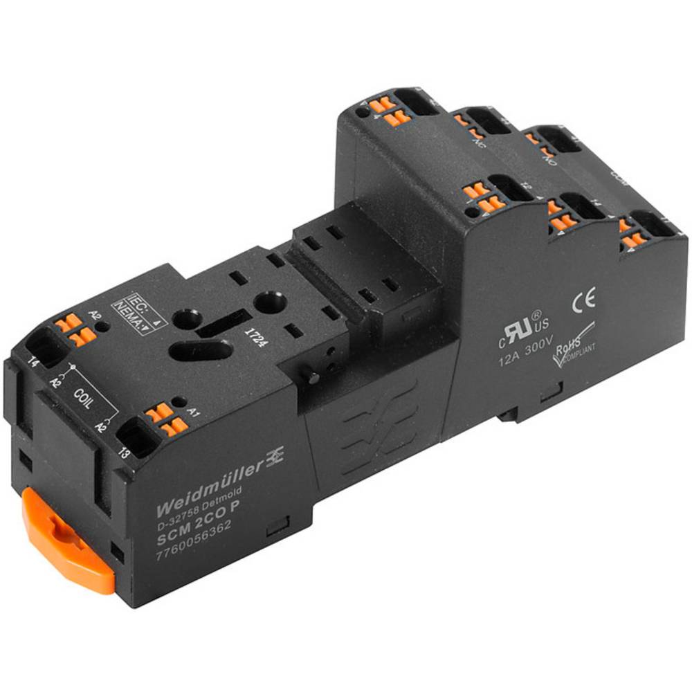 Weidmüller SCM 2CO P Relaissocket Geschikt voor serie:  serie D-series DRM (b x h) 30.6 mm x 101.8 mm 10 stuk(s)