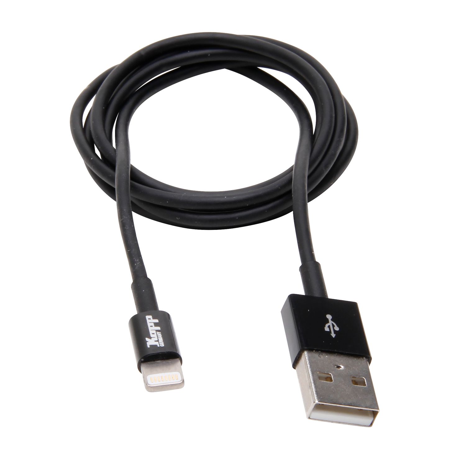 Kopp Usb Lightning Kabel 1m Zwart