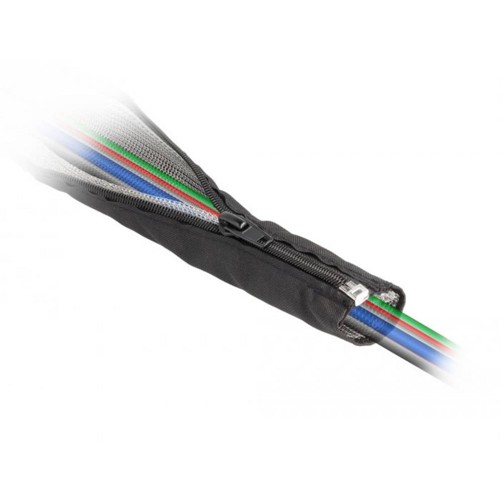 Delock 20845 20845 Gevlochten slang Zwart 1 m 16 mm (max) 1 stuk(s)