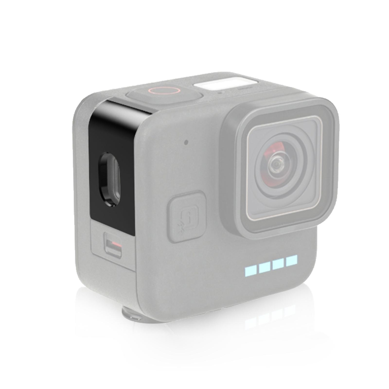 Andoer PULUZ Metalen Batterijklep Vervanging voor GoPro Hero 11 Black Mini Verwijderbare Batterijklep Zijdeur PU911B zwart