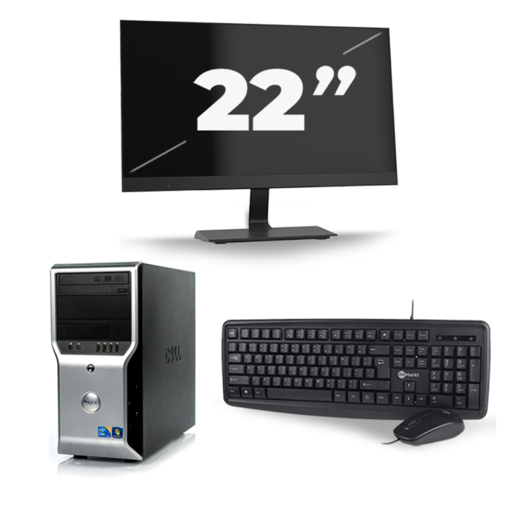 Dell Precision T1500 Micro Tower - Intel Core i5-1e Generatie - 8GB RAM - 256GB SSD - Windows 10 + 1x 22 inch Monitor