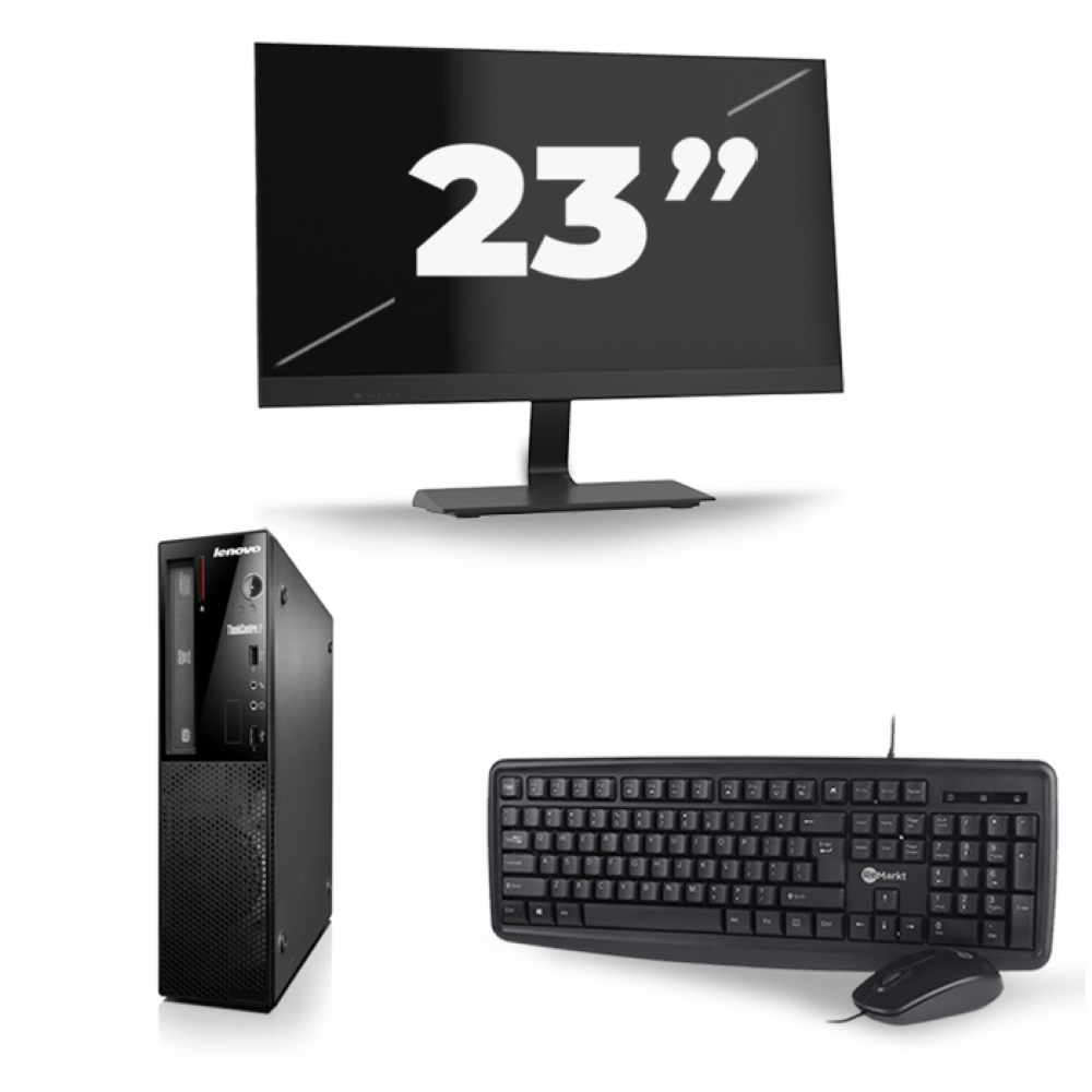 Lenovo ThinkCentre Edge 72 SFF - Intel Core i7-3e Generatie - 16GB RAM - 256GB SSD - Windows 10 + 1x 23 inch Monitor