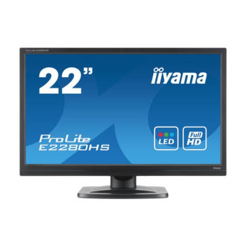 Iiyama ProLite E2280HS - 22 inch - 1920x1080 - DVI - HDMI - VGA - Zwart