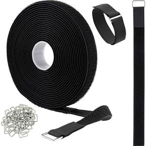 Quadrios 25CA576 Klittenband Om te bundelen Haak- en lusdeel (l x b) 10 m x 20 mm Zwart 10 m