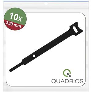 Quadrios 25CA565 Klittenband kabelbinder Om te bundelen Haak- en lusdeel (l x b) 350 mm x 12 mm Zwart 10 stuk(s)
