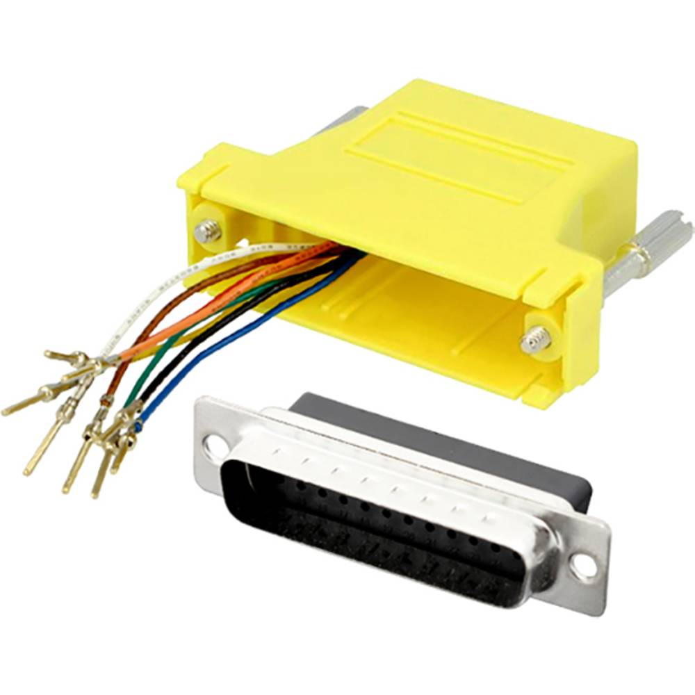Encitech DA25-PMJ8-K-Y-RC D-sub adapter D-sub stekker 25-polig - RJ45-bus 8p8c 1 stuk(s)