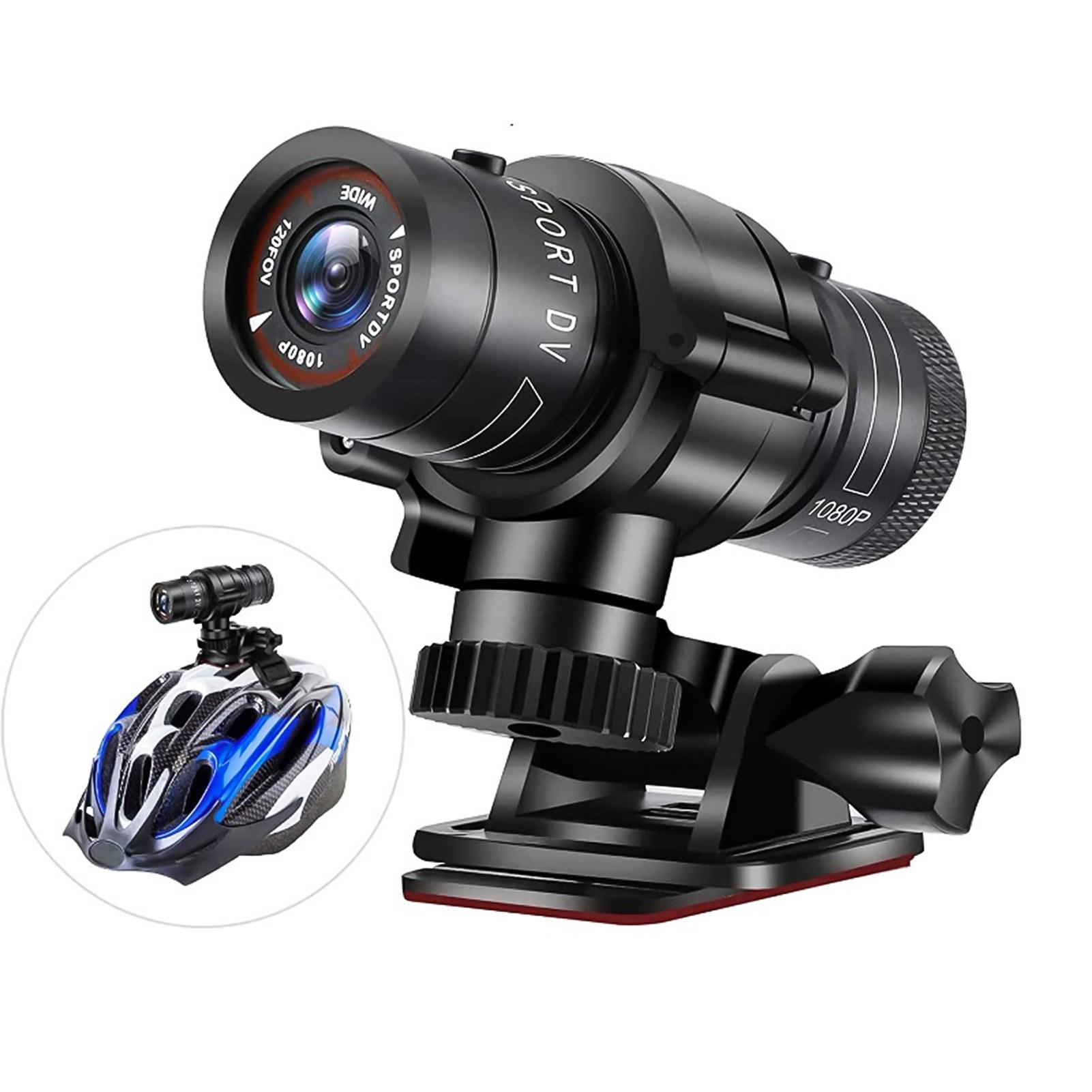 Honor Electronics 1080P Fietscamera Fietscamera Helm Actiecamera 120 graden Groothoeklens IP66 Waterdicht zwart