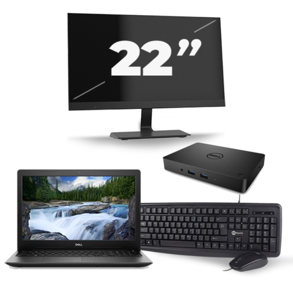 Dell Latitude 3590 - Intel Core i5-7e Generatie - 15 inch - 8GB RAM - 256GB SSD - Windows 11 + 1x 22 inch Monitor