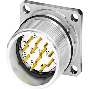 Phoenix Contact M23 Apparaatconnector, flensmontage 1619966 CA-12P1N8A2S00 Zilver  Inhoud: 1 stuk(s)