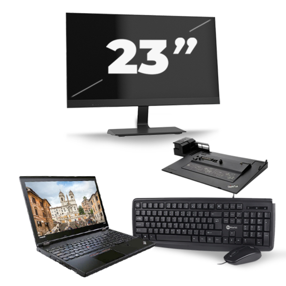 Lenovo ThinkPad L560 - Intel Core i5-6e Generatie - 15 inch - 8GB RAM - 256GB SSD - Windows 11 + 1x 23 inch Monitor