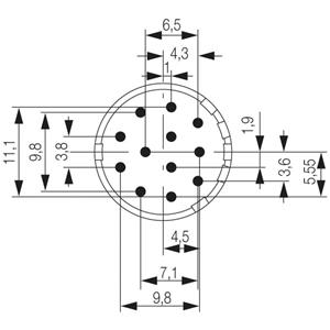 Weidm&uuml;ller 1224560000 Stekker inzetstuk 12 Solderen 1 stuk(s)