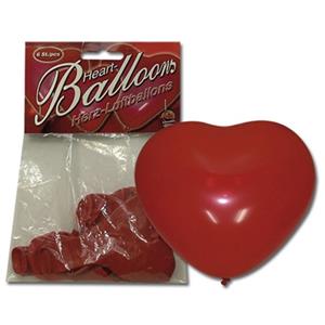 Hartvormige Ballonnen 6st.
