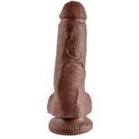 8 Inch Cock - With Balls - Brown