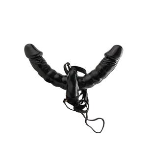 Fetish Fantasy Vibrating Double Delight: Vibro-Strap-On, schwarz