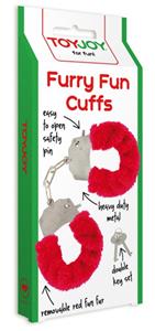 Furry Fun Cuffs Red Plush