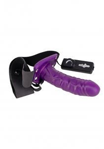 Alias - Strap-on gordel met 18 cm vibrator, lila