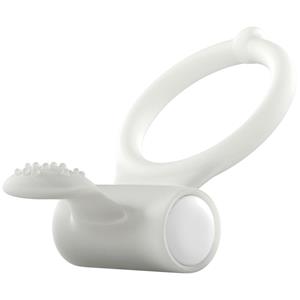 Marc Dorcel Power Clit Glow In The Dark Vibrerende Cockring   - Wit