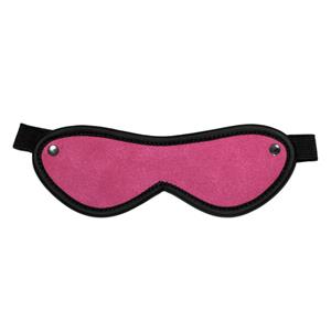 Suèdeleren blinddoek roze-zwart