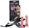 Roze CROTCHLESS STRAP-ON 2 DONGS HOT PINK