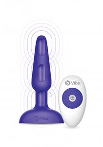 b-Vibe Trio Butt Plug met Afstandsbediening Paars