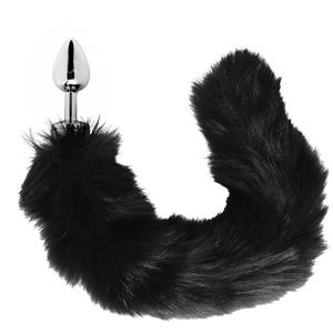 Rimba 'Buttplug with black Tail', 8,5 cm