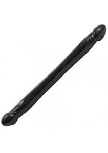 Doc Johnson Zwarte dubbele dildo XL