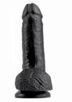 King Cock Realistische Dildo met Ballen 18 cm    - Zwart