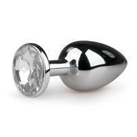 Easytoys Metalen Buttplug Met Transparante Diamant (1st)