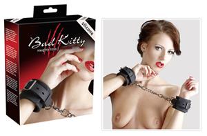 Bad Kitty Handfessel aus Silikon in Verbindung mit Metall