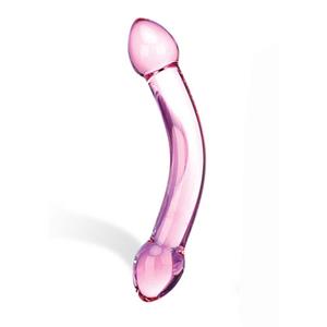 Glas Dubbele Glazen Dildo Roos