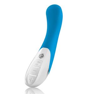 Mystim Vibrator in Violett mit gebogener Spitze