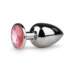 Easytoys Metalen buttplug met roze steen