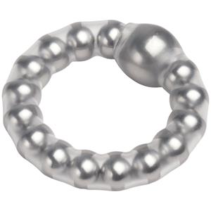 MAXIMUM METAL TRANSPARANT RING W BEADS