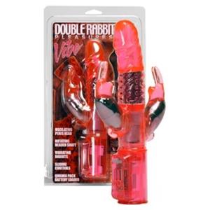 DOUBLE RABBIT VIBE - CLEAR HOT PINK