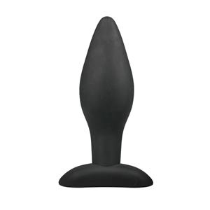 Easytoys Medium Zwarte Siliconen Buttplug (1st)