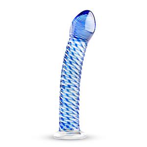 Easytoys Glazen G-spot/prostaatdildo Met Ribbels - Blauw