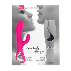 LoversPremium Venus Vibrator & Vulcan Masturbator Voor Koppels Roos