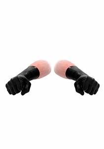 Fist It Kurze Latexhandschuhe - schwarz