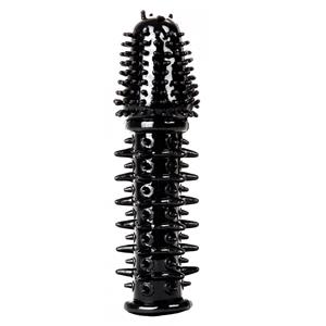 Thrilling Silicone Penis Extension - Black