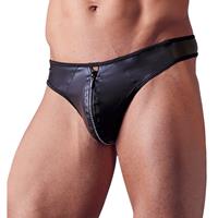 Svenjoymentunderwear Mannenstring Met Rits Met Strass-Steentjes